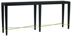 Currey and Company - Console Table - Verona - Black Lacquered Linen/Champagne- Union Lighting Luminaires Decor