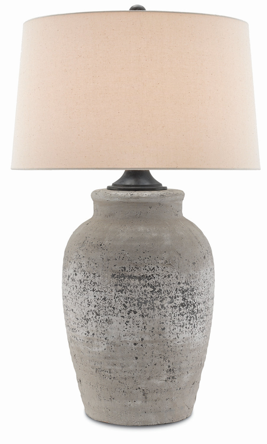 Currey and Company - One Light Table Lamp - Quest - Rustic Gray/Aged Black- Union Lighting Luminaires Decor