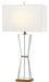 Currey and Company - One Light Table Lamp - Laelia - Clear/Antique Brass- Union Lighting Luminaires Decor