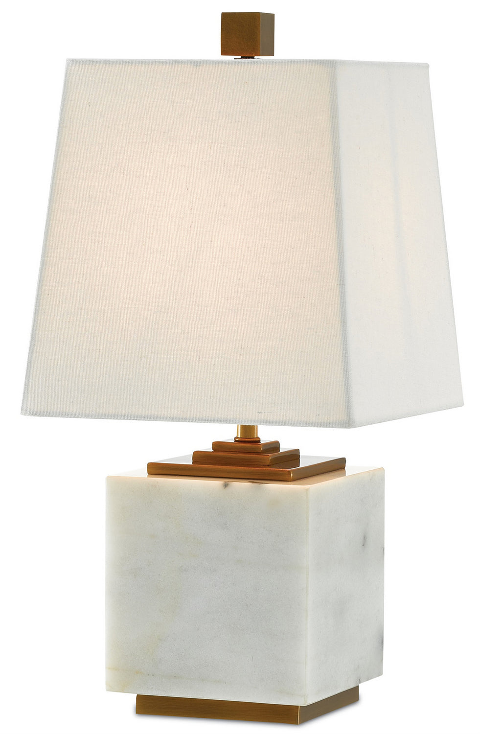 Currey and Company - One Light Table Lamp - Annelore - White/Antique Brass- Union Lighting Luminaires Decor