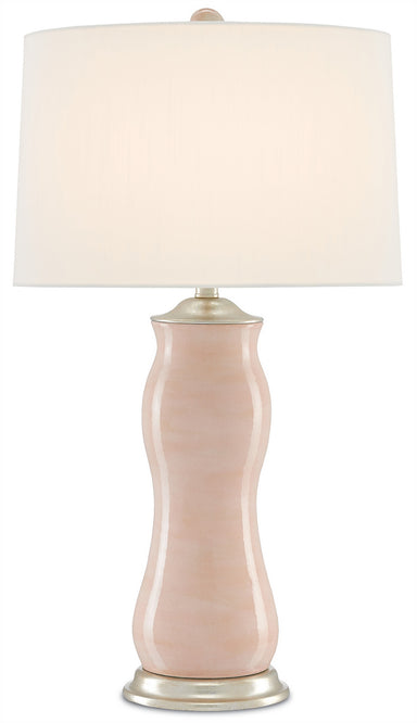 Currey and Company - One Light Table Lamp - Ondine - Blush/Silver Leaf- Union Lighting Luminaires Decor