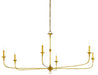 Currey and Company - Six Light Chandelier - Nottaway - Contemporary Gold Leaf- Union Lighting Luminaires Decor
