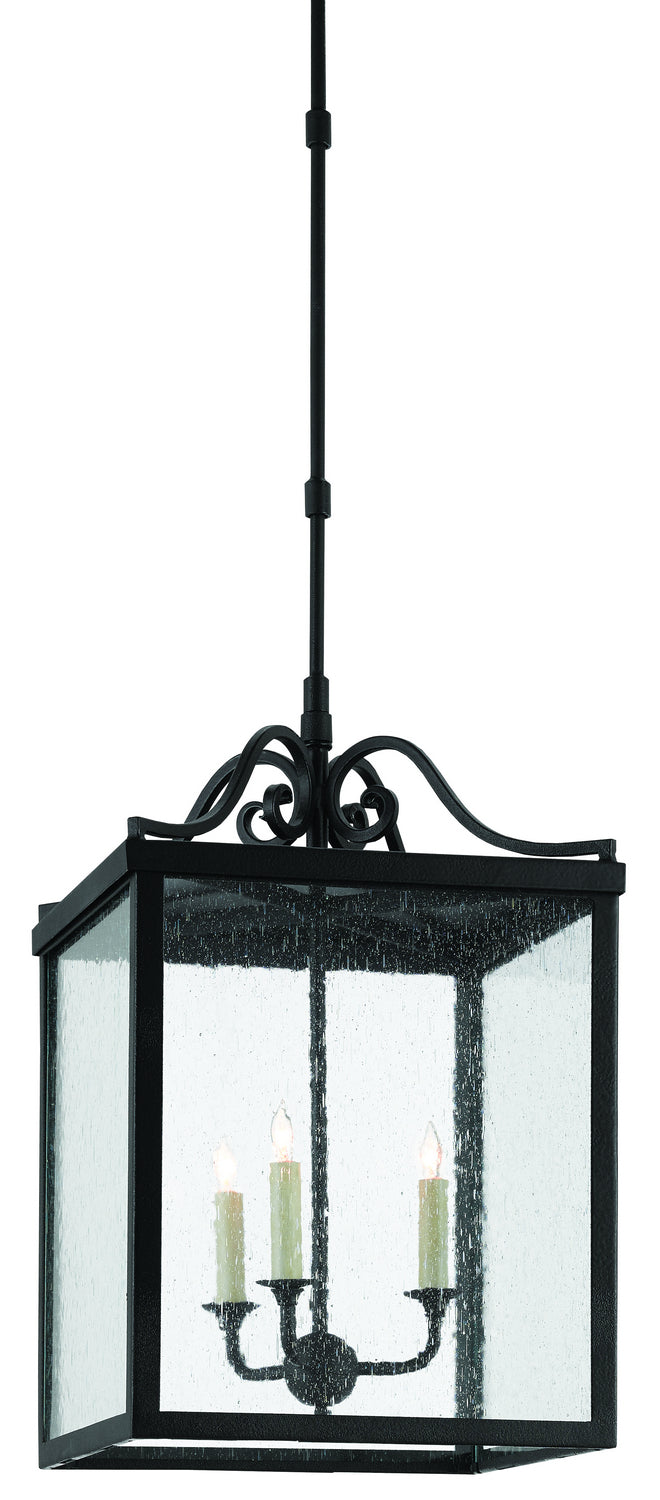 Currey and Company - Three Light Outdoor Lantern - Giatti - Midnight- Union Lighting Luminaires Decor