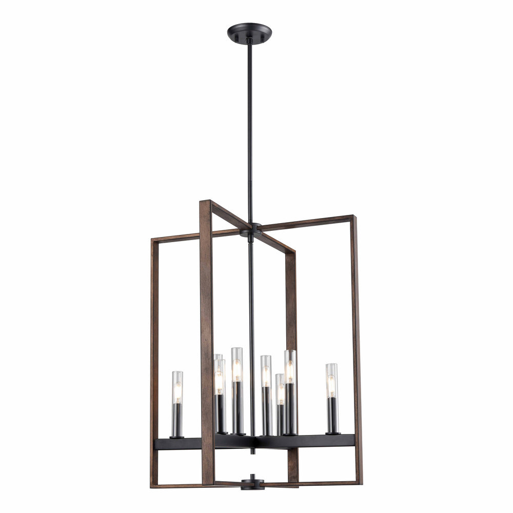 DVI Canada - Eight Light Foyer Pendant - Blairmore - Ironwood On Metal And Graphite- Union Lighting Luminaires Decor