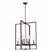 DVI Canada - Eight Light Foyer Pendant - Blairmore - Ironwood On Metal And Graphite- Union Lighting Luminaires Decor