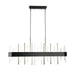 DVI Canada - LED Linear Pendant - Crystal Boulevard - Satin Nickel And Graphite w/Optic Glass Inserts- Union Lighting Luminaires Decor