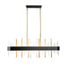 DVI Canada - LED Linear Pendant - Crystal Boulevard - Venetian Brass And Graphite w/Optic Glass Inserts- Union Lighting Luminaires Decor