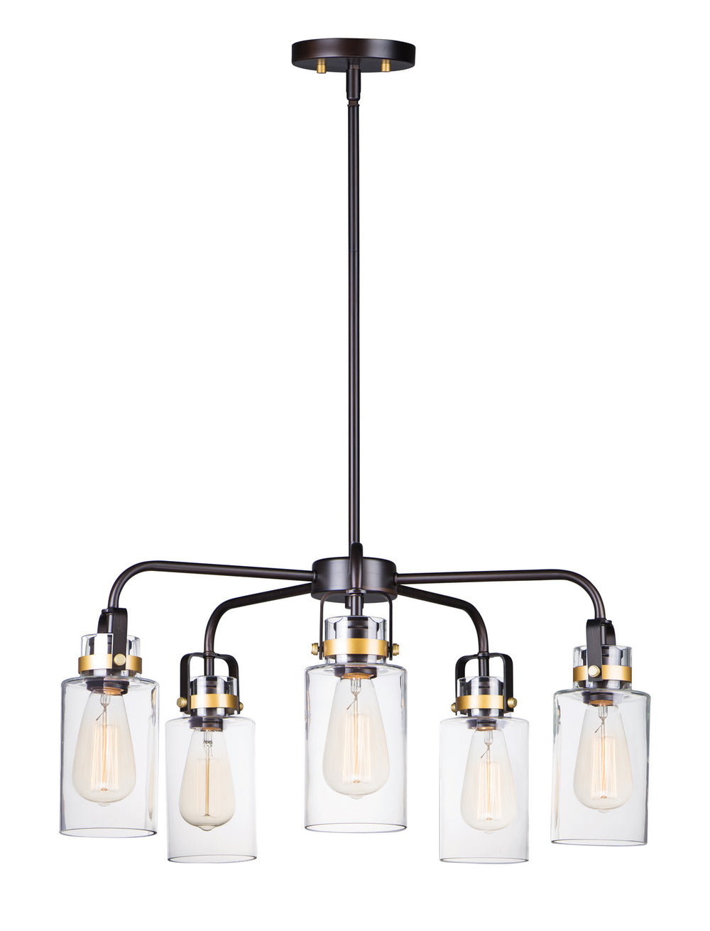 Maxim - Five Light Pendant - Magnolia - Bronze / Gold- Union Lighting Luminaires Decor