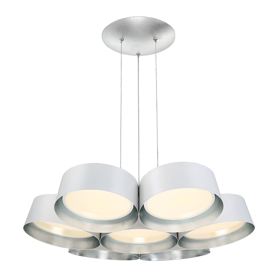 Modern Forms Canada - LED Chandelier - Marimba - Silver Leaf/White- Union Lighting Luminaires Decor