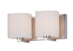 Maxim - Two Light Bath Vanity - Wrap - Satin Nickel- Union Lighting Luminaires Decor