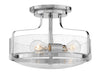 Hinkley Canada - LED Semi-Flush Mount - Harper - Chrome with Clear Seedy glass- Union Lighting Luminaires Decor
