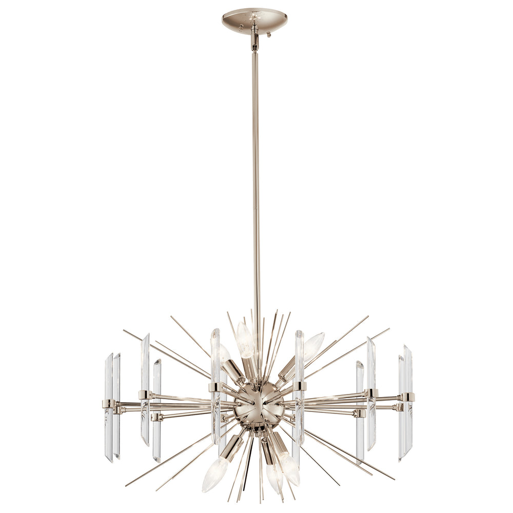 Kichler Canada - Six Light Chandelier - Eris - Polished Nickel- Union Lighting Luminaires Decor