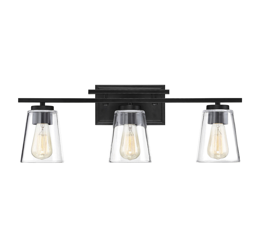 Savoy House - Three Light Bath Bar - Calhoun - Black- Union Lighting Luminaires Decor