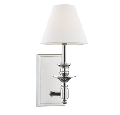 Savoy House - One Light Wall Sconce - Washburn - Polished Nickel- Union Lighting Luminaires Decor