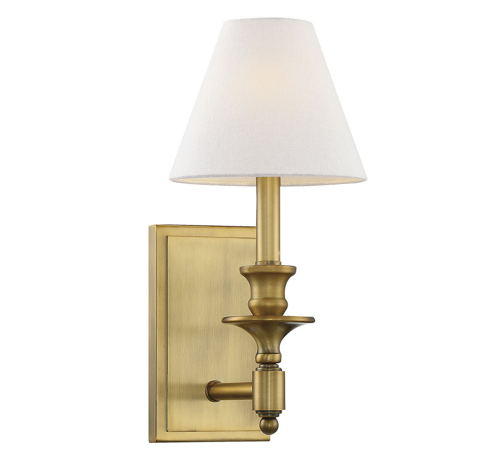 Savoy House - One Light Wall Sconce - Washburn - Warm Brass- Union Lighting Luminaires Decor