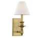 Savoy House - One Light Wall Sconce - Washburn - Warm Brass- Union Lighting Luminaires Decor