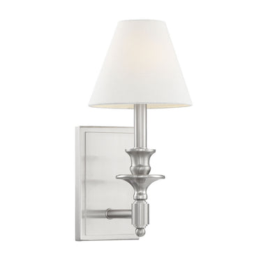 Savoy House - One Light Wall Sconce - Washburn - Satin Nickel- Union Lighting Luminaires Decor