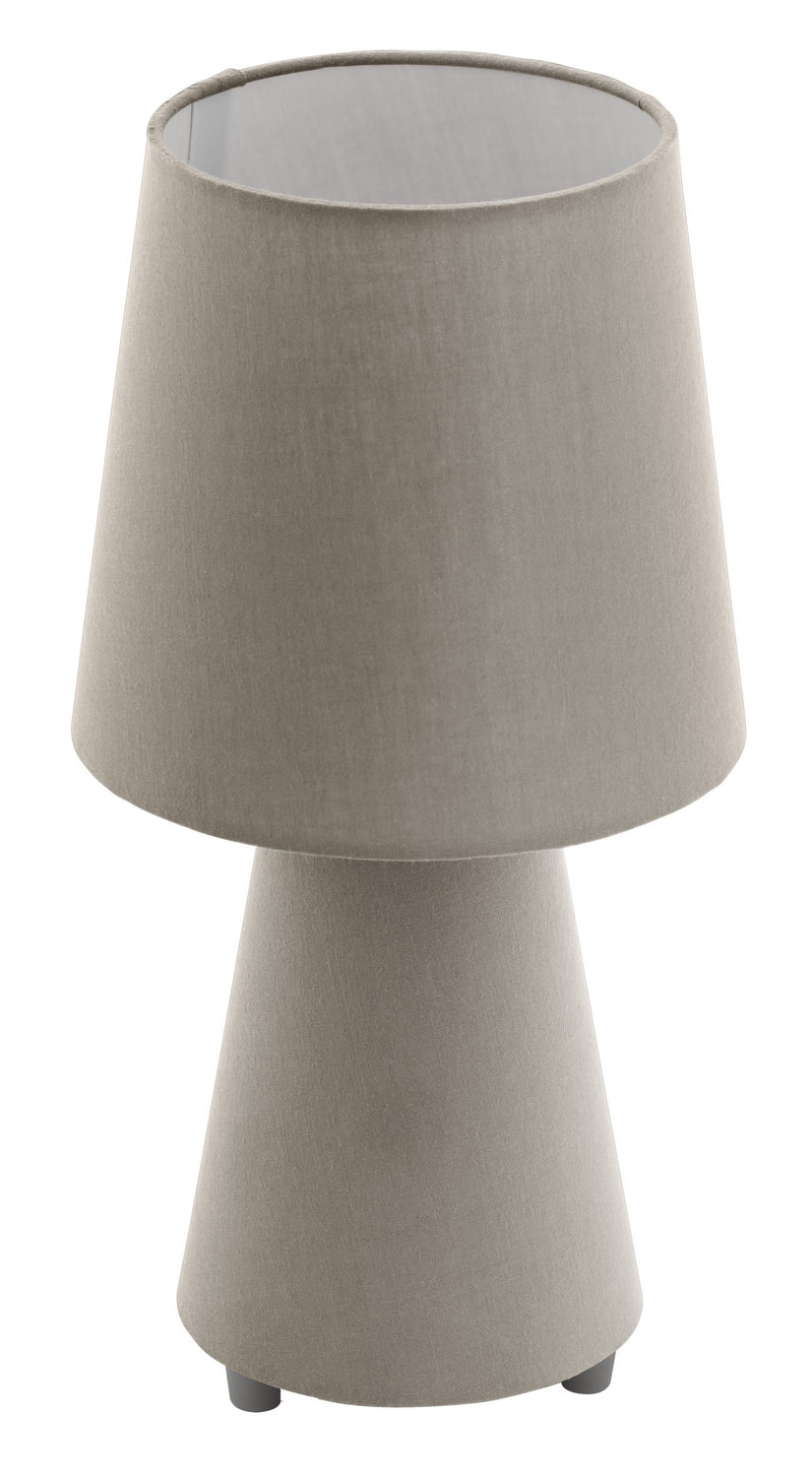Eglo Canada - Two Light Table Lamp - Carpara - Taupe Fabric- Union Lighting Luminaires Decor