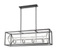 Z-Lite Canada - Eight Light Island Pendant - Euclid - Chrome / Matte Black- Union Lighting Luminaires Decor