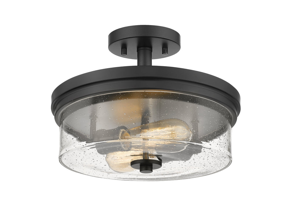 Z-Lite Canada - Two Light Semi Flush Mount - Bohin - Matte Black- Union Lighting Luminaires Decor