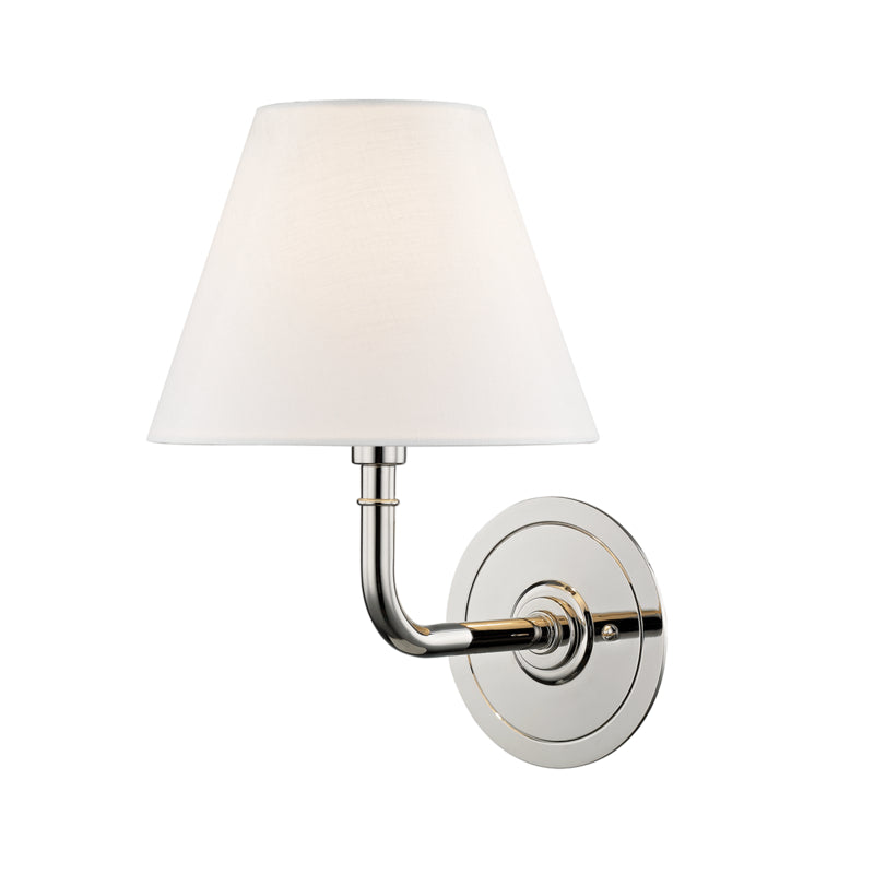 Hudson Valley - One Light Wall Sconce - Signature No.1 - Polished Nickel- Union Lighting Luminaires Decor