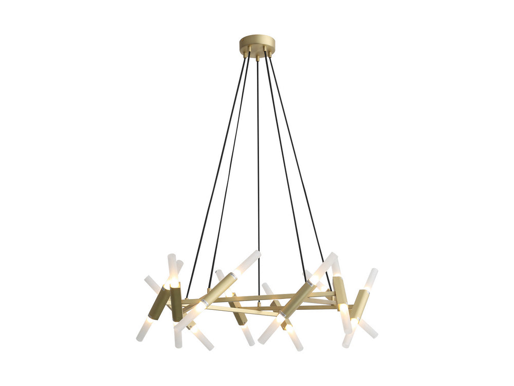 Avenue Lighting - LED Chandelier - Manhattan Ave. - Brushed Brass- Union Lighting Luminaires Decor