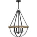 Quoizel - Four Light Pendant - Bartlett - Earth Black- Union Lighting Luminaires Decor
