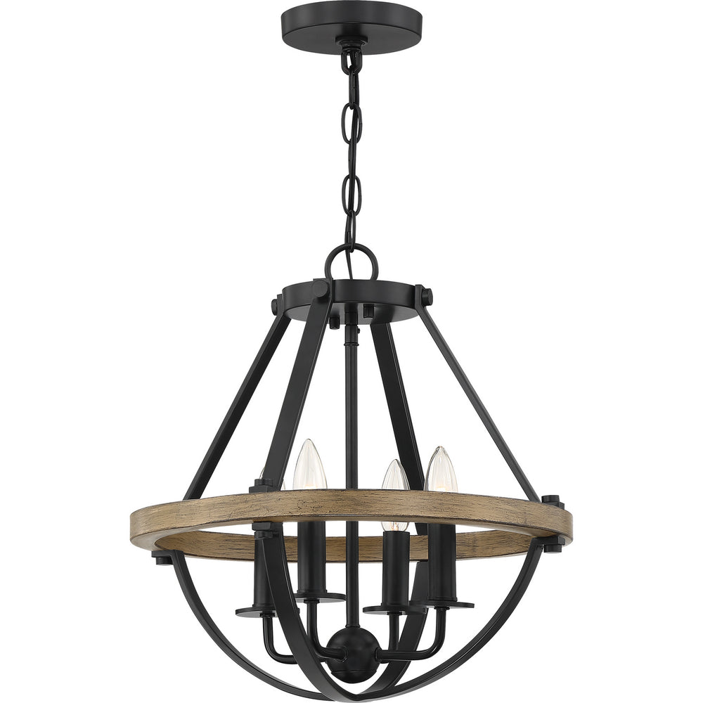 Quoizel - Four Light Semi-Flush Mount - Bartlett - Earth Black- Union Lighting Luminaires Decor