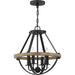 Quoizel - Four Light Semi-Flush Mount - Bartlett - Earth Black- Union Lighting Luminaires Decor