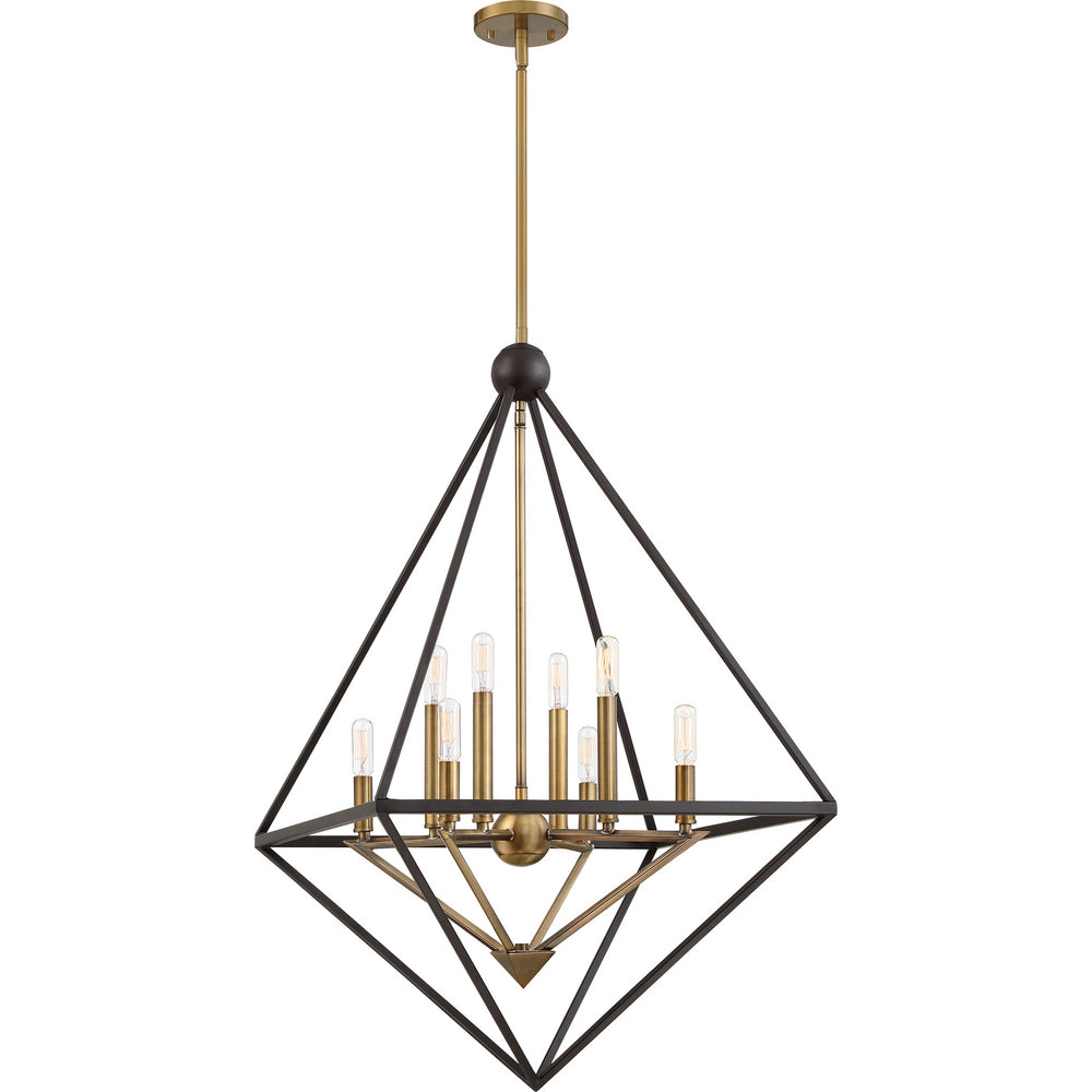 Quoizel - Eight Light Foyer Pendant - Louvre - Western Bronze- Union Lighting Luminaires Decor