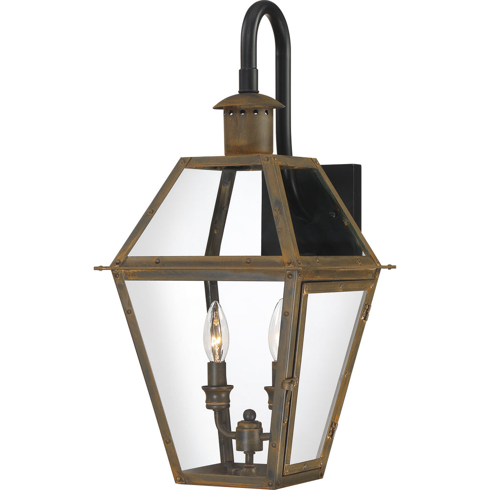 Quoizel - Two Light Outdoor Wall Lantern - Rue De Royal - Industrial Bronze- Union Lighting Luminaires Decor