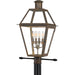 Quoizel - Four Light Outdoor Post Mount - Rue De Royal - Industrial Bronze- Union Lighting Luminaires Decor