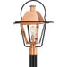 Quoizel - One Light Outdoor Post Mount - Rue De Royal - Aged Copper- Union Lighting Luminaires Decor