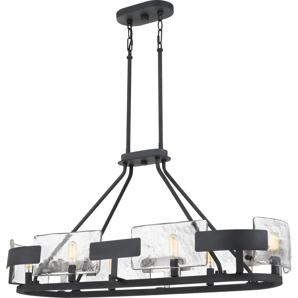 Quoizel - Six Light Island Chandelier - Stratum - Royal Ebony- Union Lighting Luminaires Decor