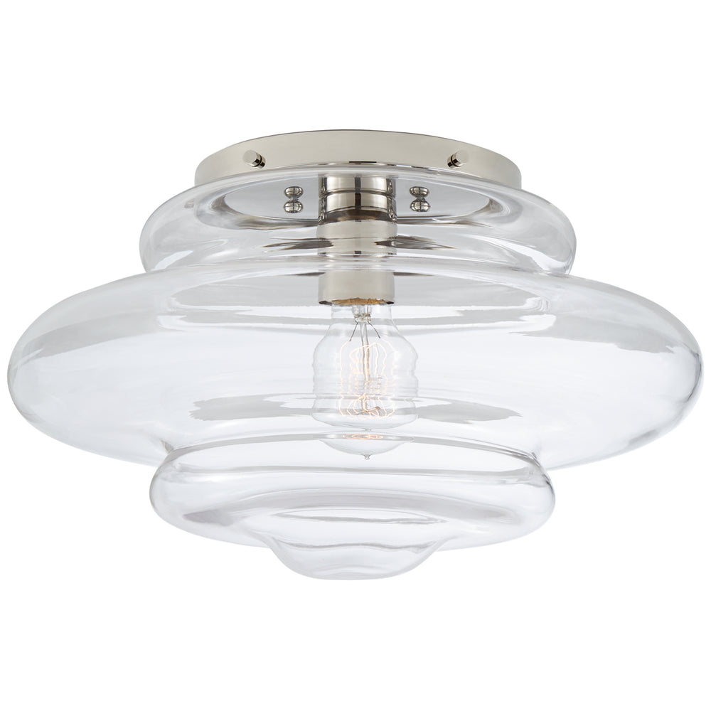 Visual Comfort Signature Canada - One Light Flush Mount - Tableau - Polished Nickel- Union Lighting Luminaires Decor