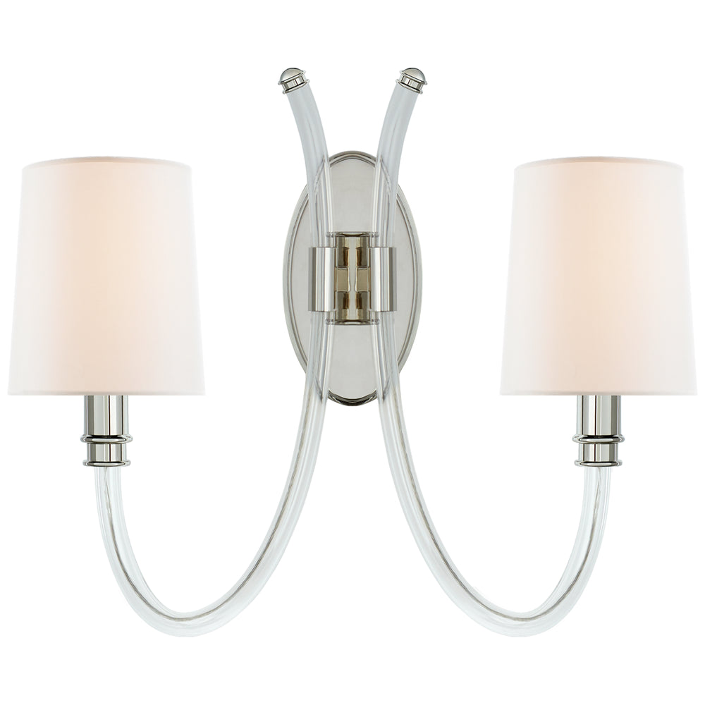 Visual Comfort Signature Canada - Two Light Wall Sconce - Clarice - Acrylic with Polished Nickel- Union Lighting Luminaires Decor