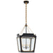 Visual Comfort Signature Canada - Four Light Lantern - Caddo - Matte Black with Gild- Union Lighting Luminaires Decor