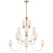 Visual Comfort Signature Canada - 16 Light Chandelier - Clarice - Clear Acrylic with Antique Brass- Union Lighting Luminaires Decor