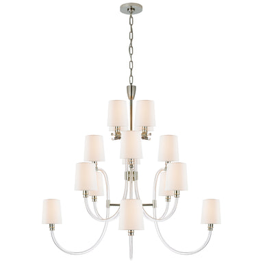 Visual Comfort Signature Canada - 16 Light Chandelier - Clarice - Clear Acrylic With Polished Nickel- Union Lighting Luminaires Decor