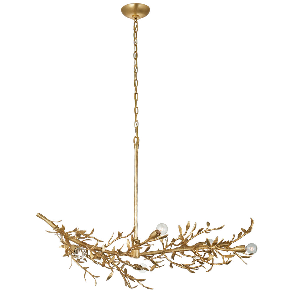 Visual Comfort Signature Canada - Six Light Chandelier - Mandeville - Antique Gold Leaf- Union Lighting Luminaires Decor