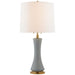 Visual Comfort Signature Canada - Two Light Table Lamp - Elena - Polar Blue Crackle- Union Lighting Luminaires Decor