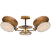 Visual Comfort Signature Canada - Three Light Semi-Flush Mount - Osiris - Bronze with Antique Brass- Union Lighting Luminaires Decor