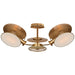 Visual Comfort Signature Canada - Three Light Semi-Flush Mount - Osiris - Hand-Rubbed Antique Brass- Union Lighting Luminaires Decor