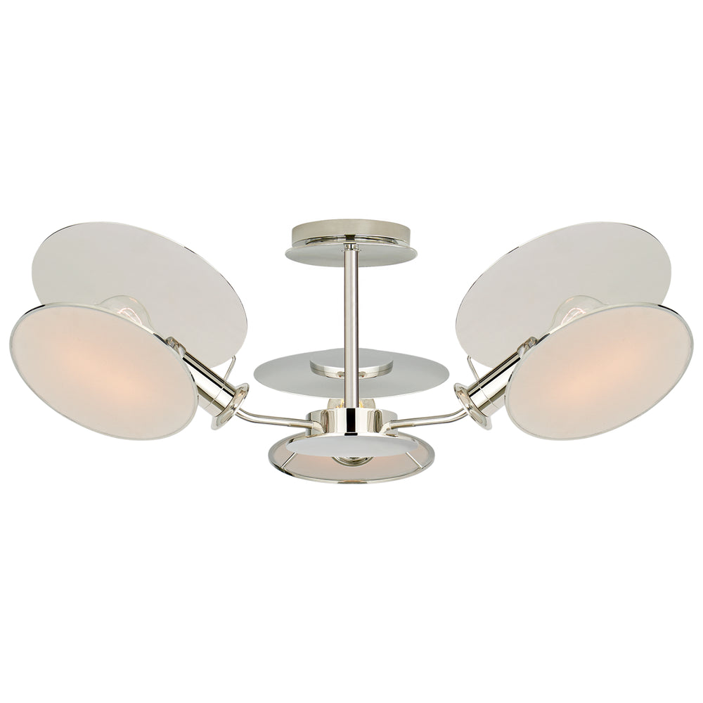 Visual Comfort Signature Canada - Three Light Semi-Flush Mount - Osiris - Polished Nickel- Union Lighting Luminaires Decor