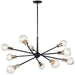 Kichler Canada - Ten Light Chandelier - Armstrong - Black- Union Lighting Luminaires Decor