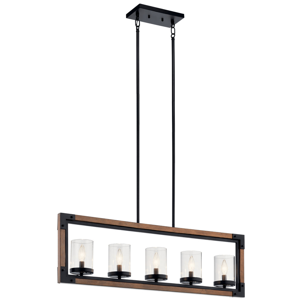 Kichler Canada - Five Light Linear Chandelier - Marimount - Auburn Stained Finish- Union Lighting Luminaires Decor