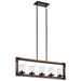 Kichler Canada - Five Light Linear Chandelier - Marimount - Auburn Stained Finish- Union Lighting Luminaires Decor