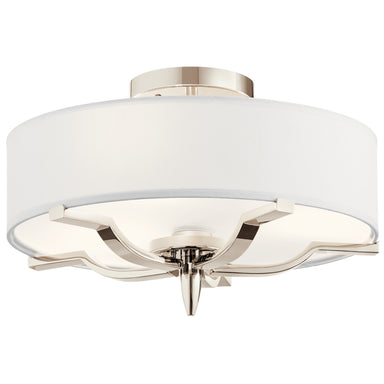 Kichler Canada - Three Light Flush Mount - Kinsey - Polished Nickel- Union Lighting Luminaires Decor