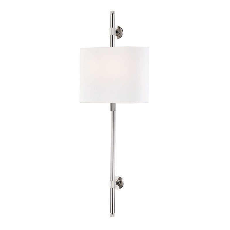 Hudson Valley - Two Light Wall Sconce - Bowery - Polished Nickel- Union Lighting Luminaires Decor