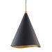 Hudson Valley - One Light Pendant - Martini - Gold Leaf/Black Combo- Union Lighting Luminaires Decor